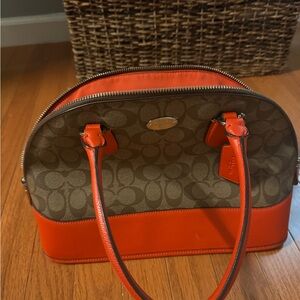 Coach orange handbag